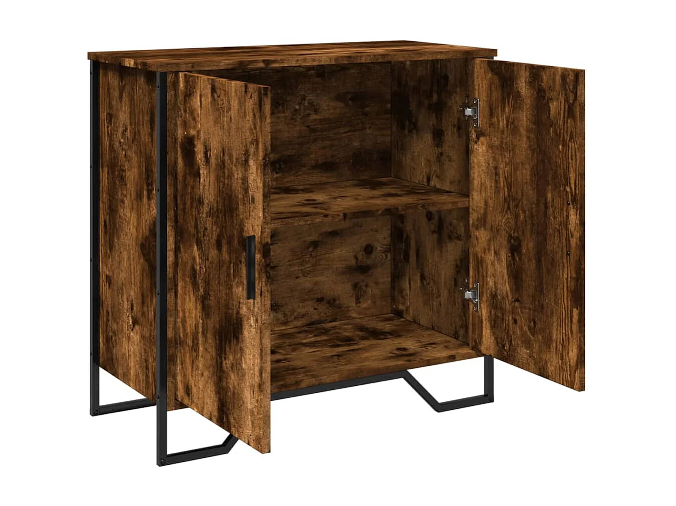 Credenza Rovere Fumo 78x35,5x74,5 cm in Legno Multistrato