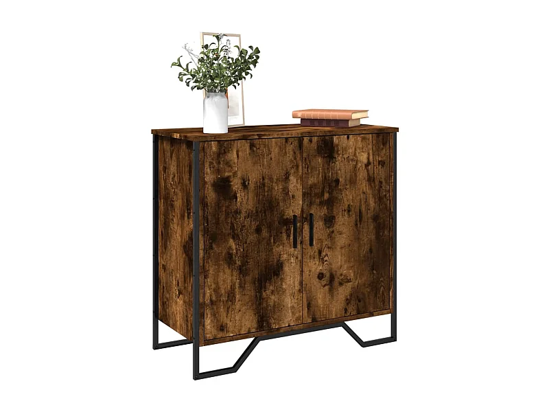 Credenza Rovere Fumo 78x35,5x74,5 cm in Legno Multistrato