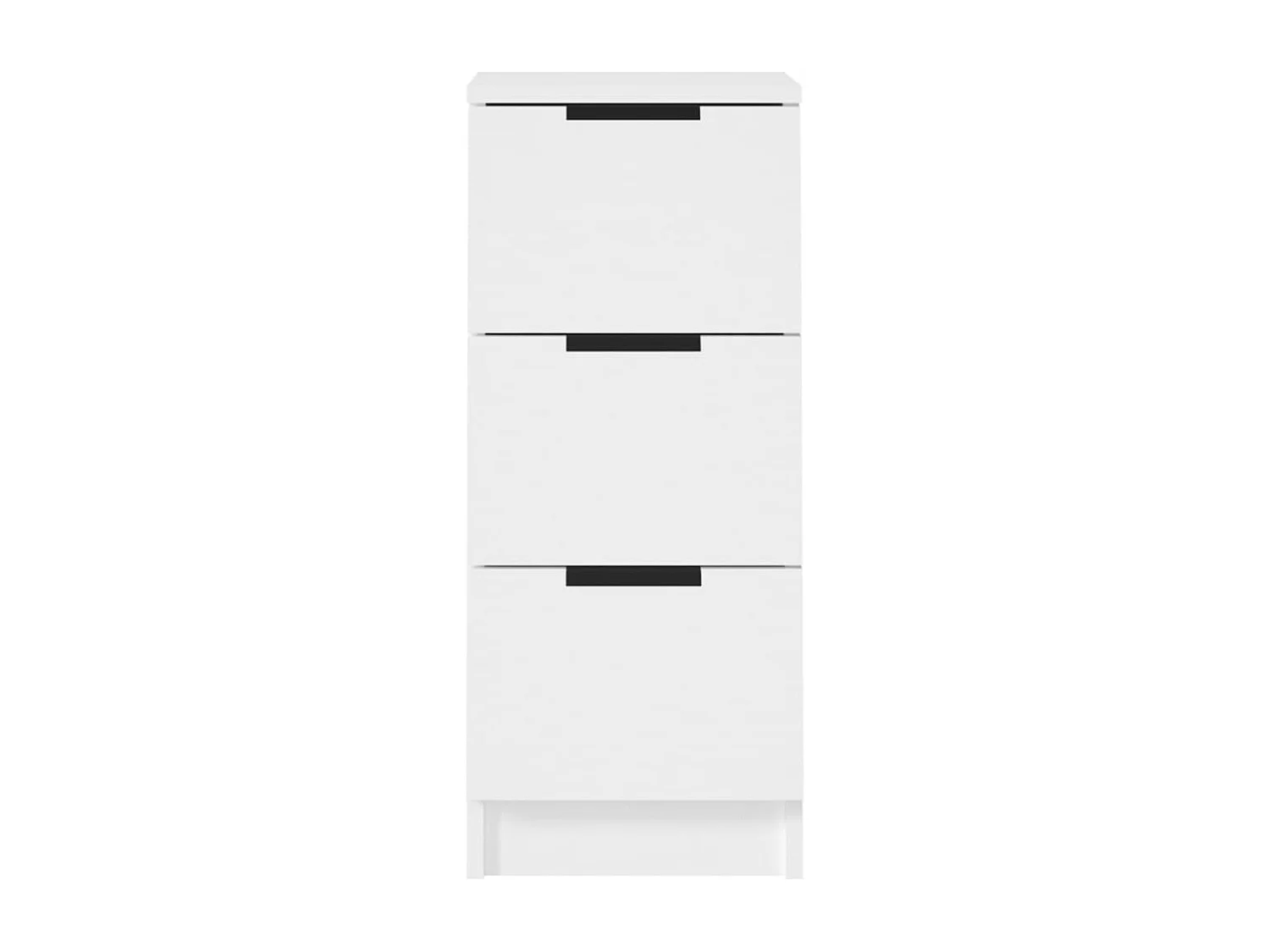 Credenze 2 pz Bianche 30x30x70 cm in Legno Multistrato