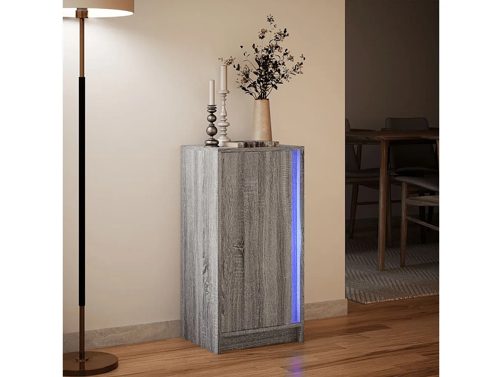 LED-Sideboard Grau Sonoma 42,5x34x85 cm Holzwerkstoff