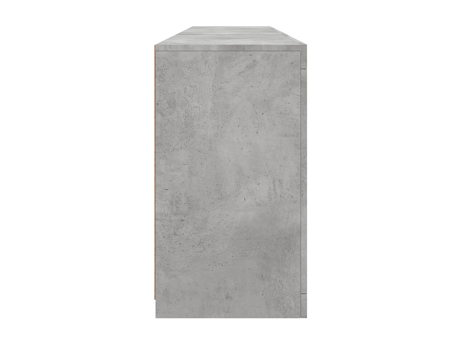 Credenza con Luci LED Grigio Cemento 162x37x67 cm