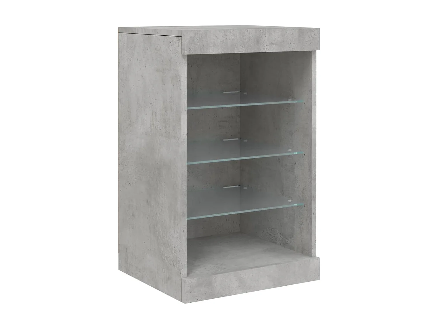 Credenza con Luci LED Grigio Cemento 162x37x67 cm