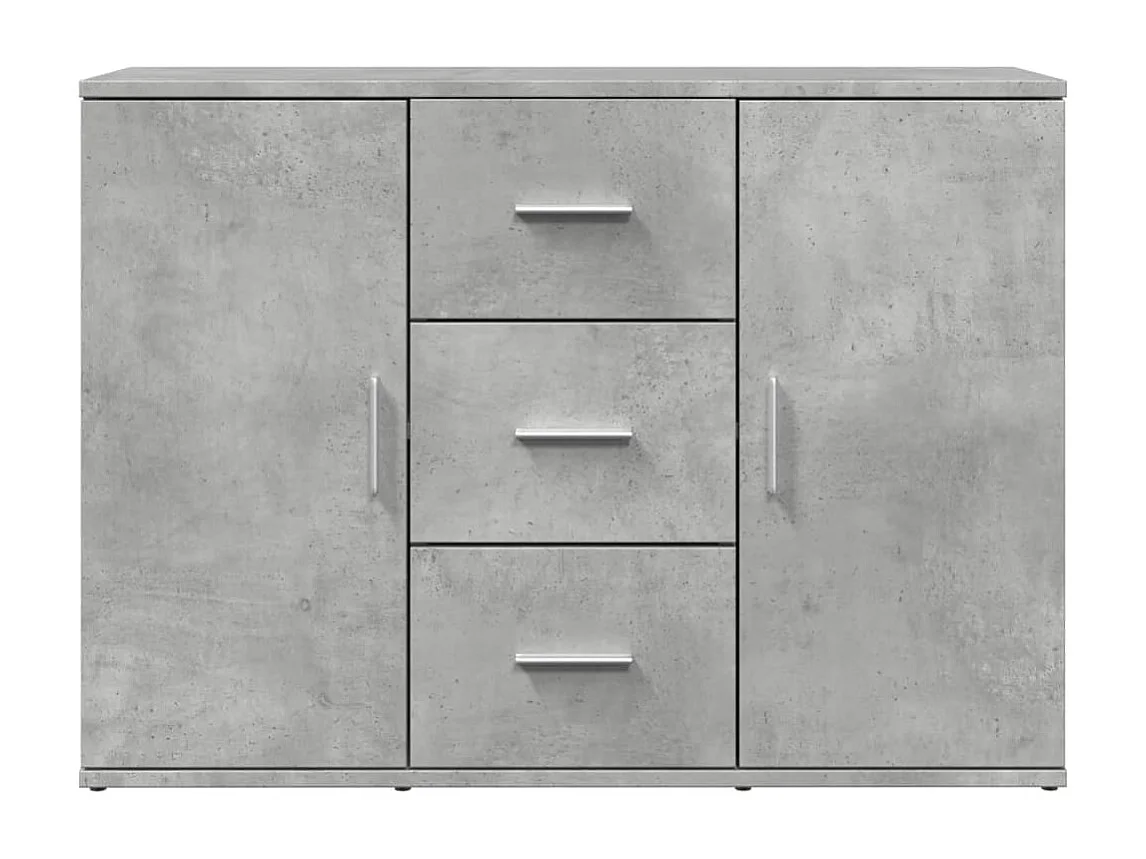 Credenza Grigio Cemento 90,5x29,5x65 cm in Truciolato