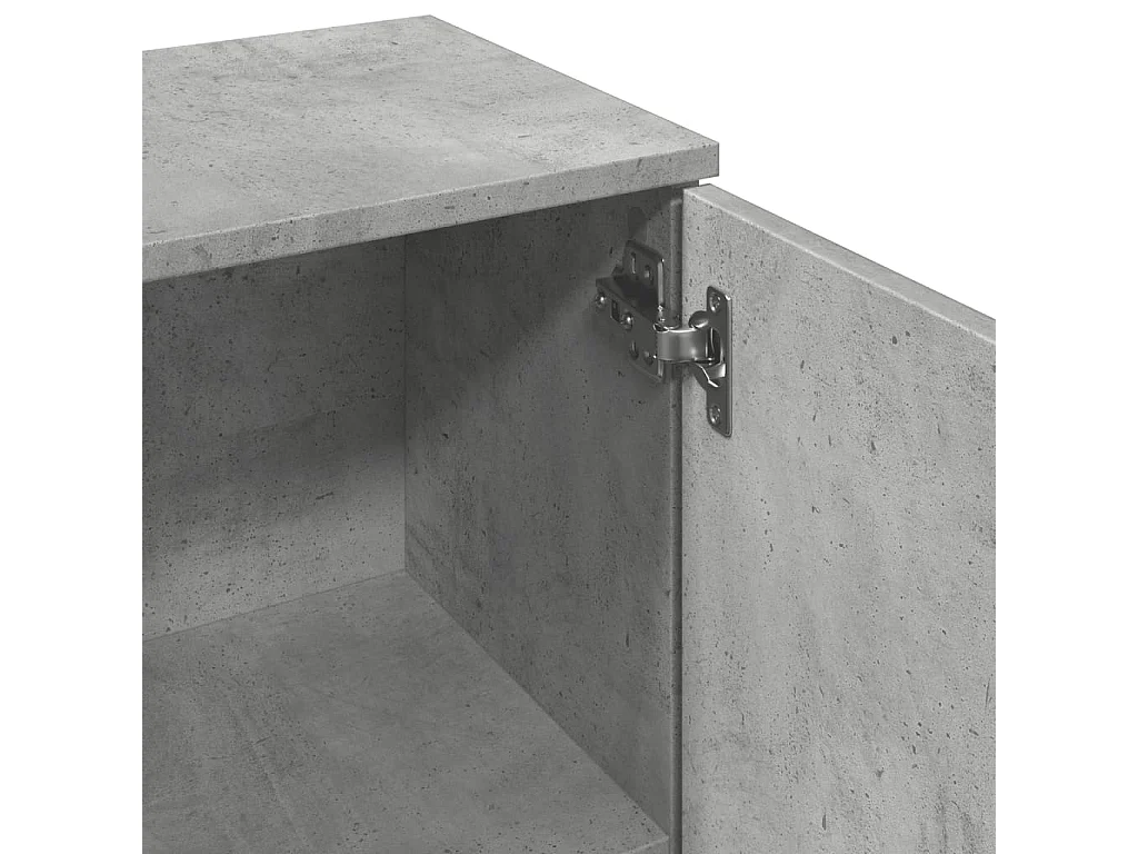 Credenza Grigio Cemento 90,5x29,5x65 cm in Truciolato