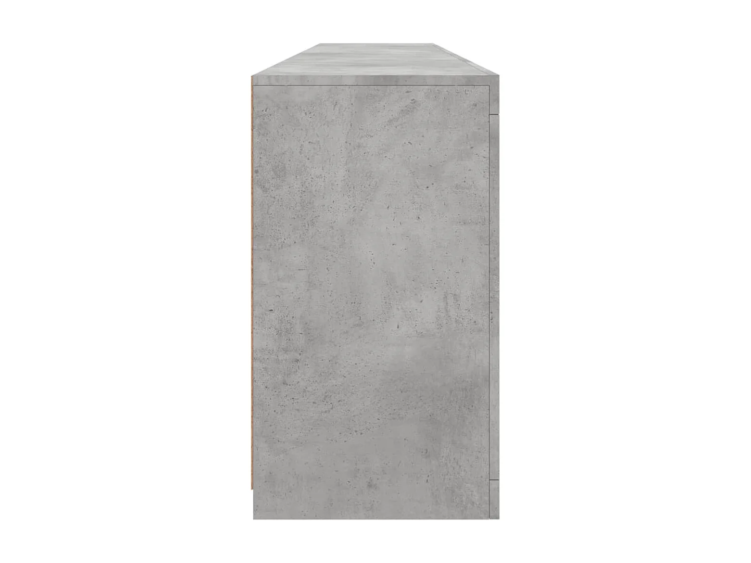 Credenza con Luci LED Grigio Cemento 202x37x67 cm
