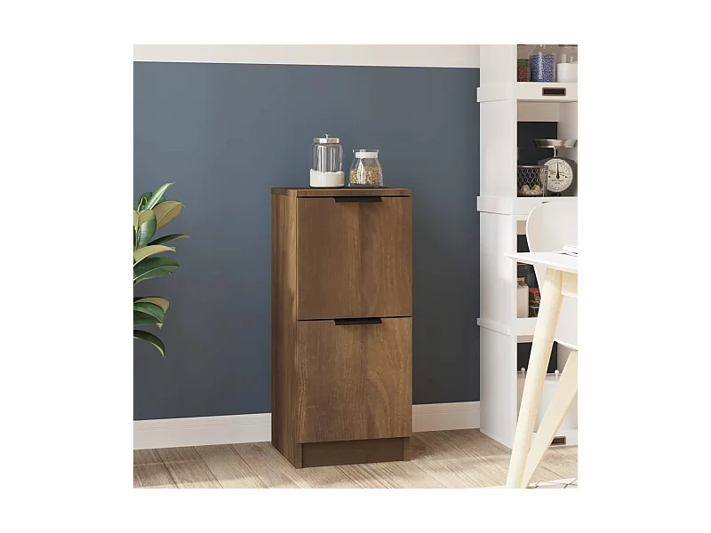 Sideboard Braun Eichen-Optik 30x30x70 cm Holzwerkstoff