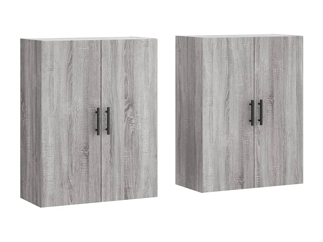 Armoires murales 2 pcs sonoma gris 69,5x34x90 cm