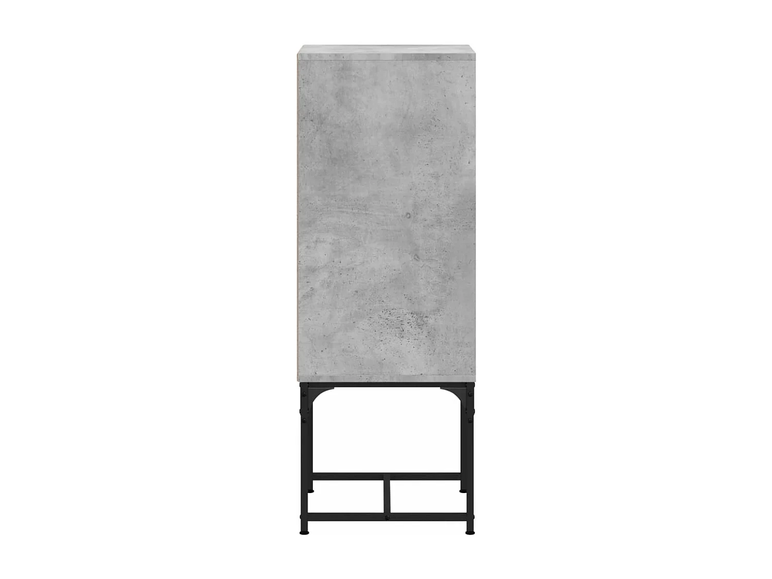 Armoire latérale avec porte en verre gris béton 35x37x100 cm