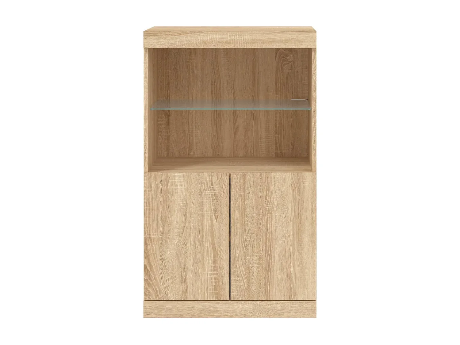 Buffet avec lumières LED chêne sonoma 60,5x37x100 cm