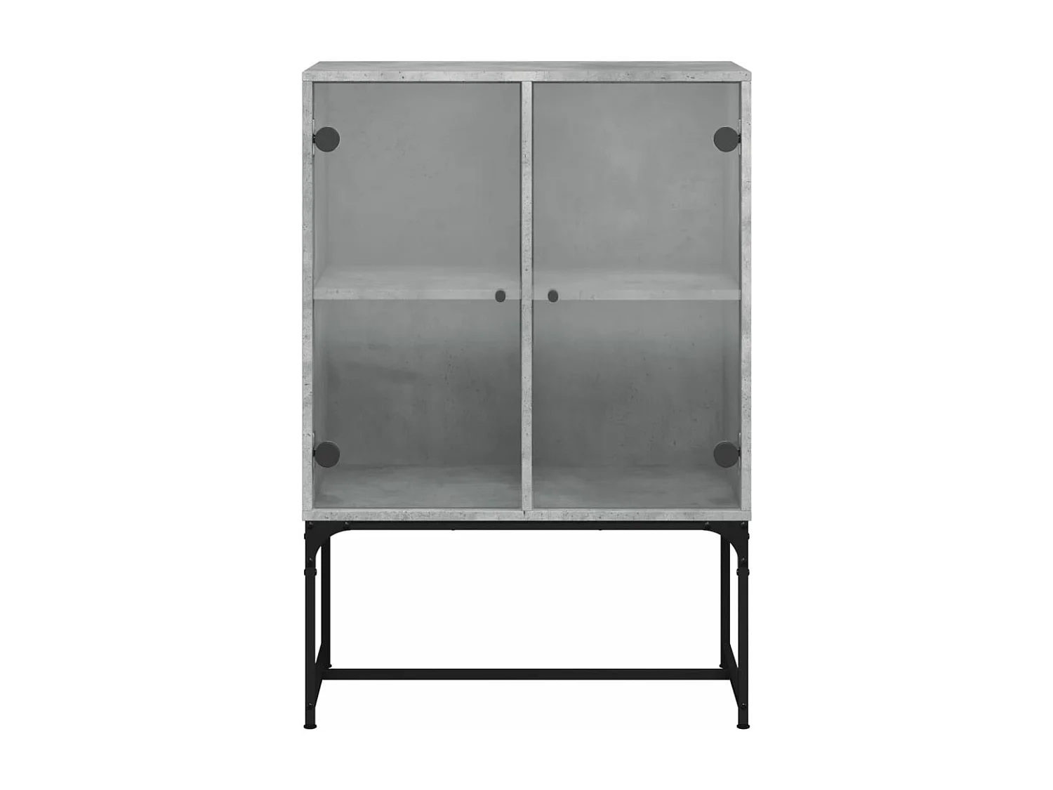 Mobile con Ante in Vetro Grigio Cemento 69x37x100 cm