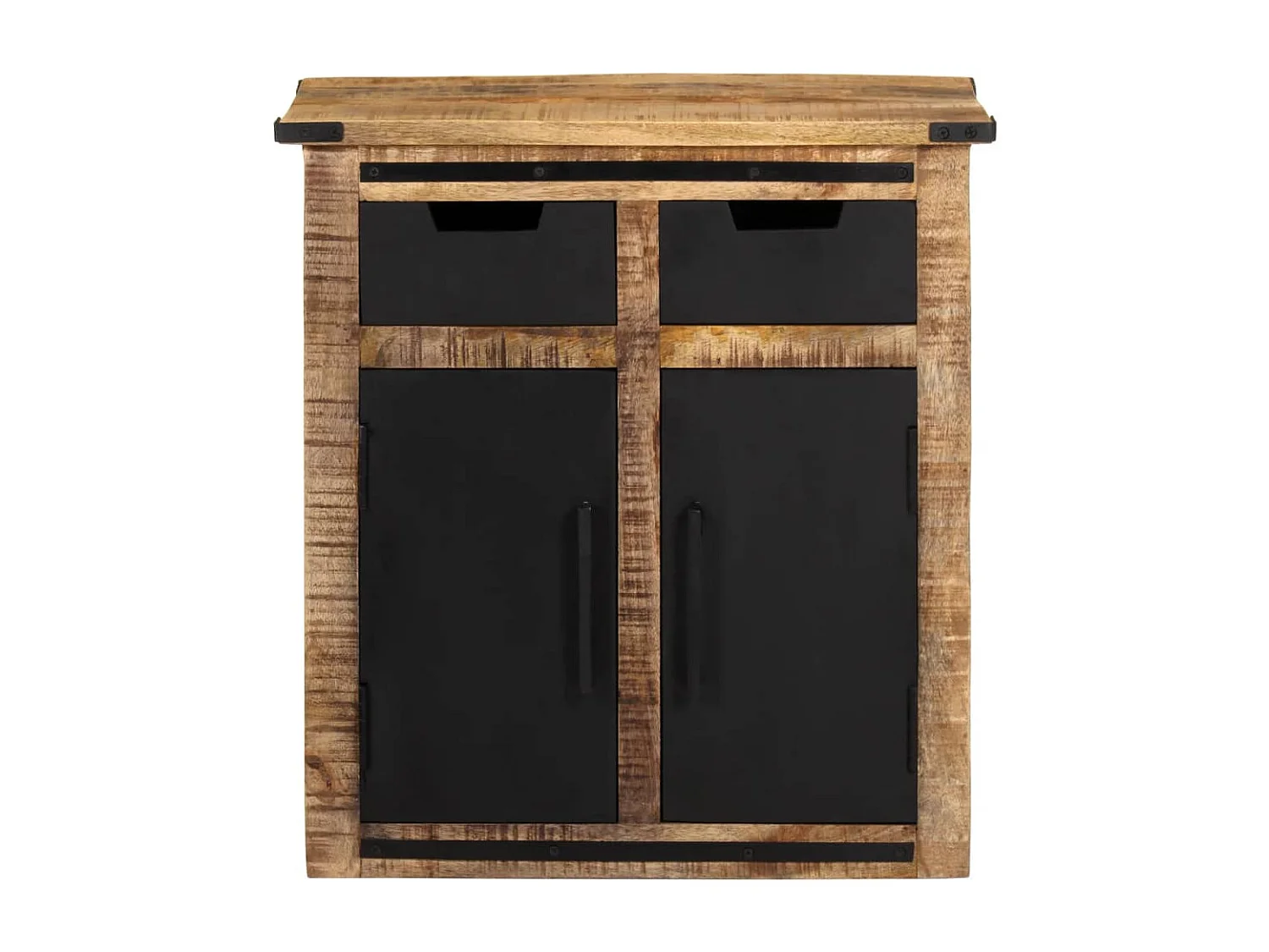 Aparador con 2 cajones madera maciza de mango 55x35x60 cm