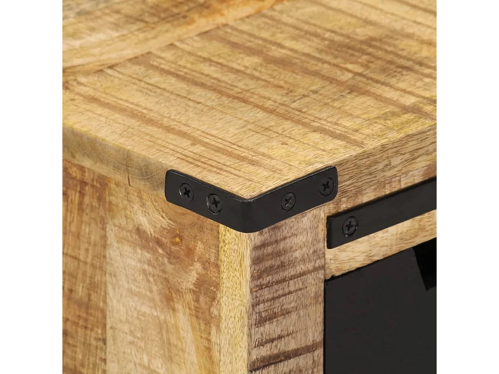 Aparador con 2 cajones madera maciza de mango 55x35x60 cm