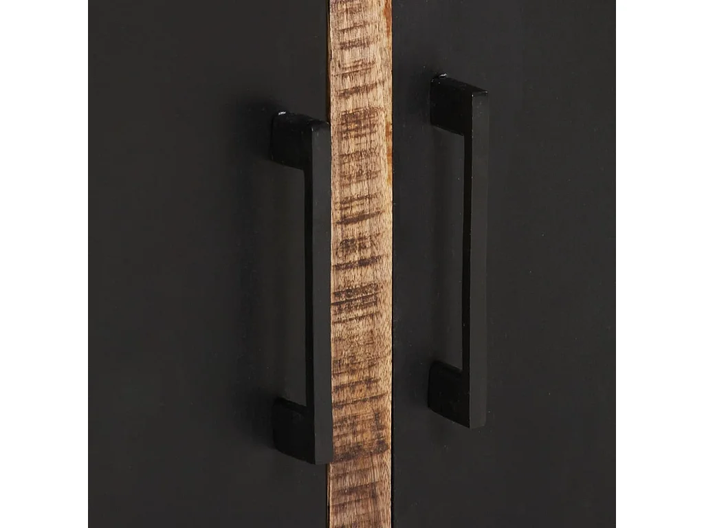 Aparador con 2 cajones madera maciza de mango 55x35x60 cm