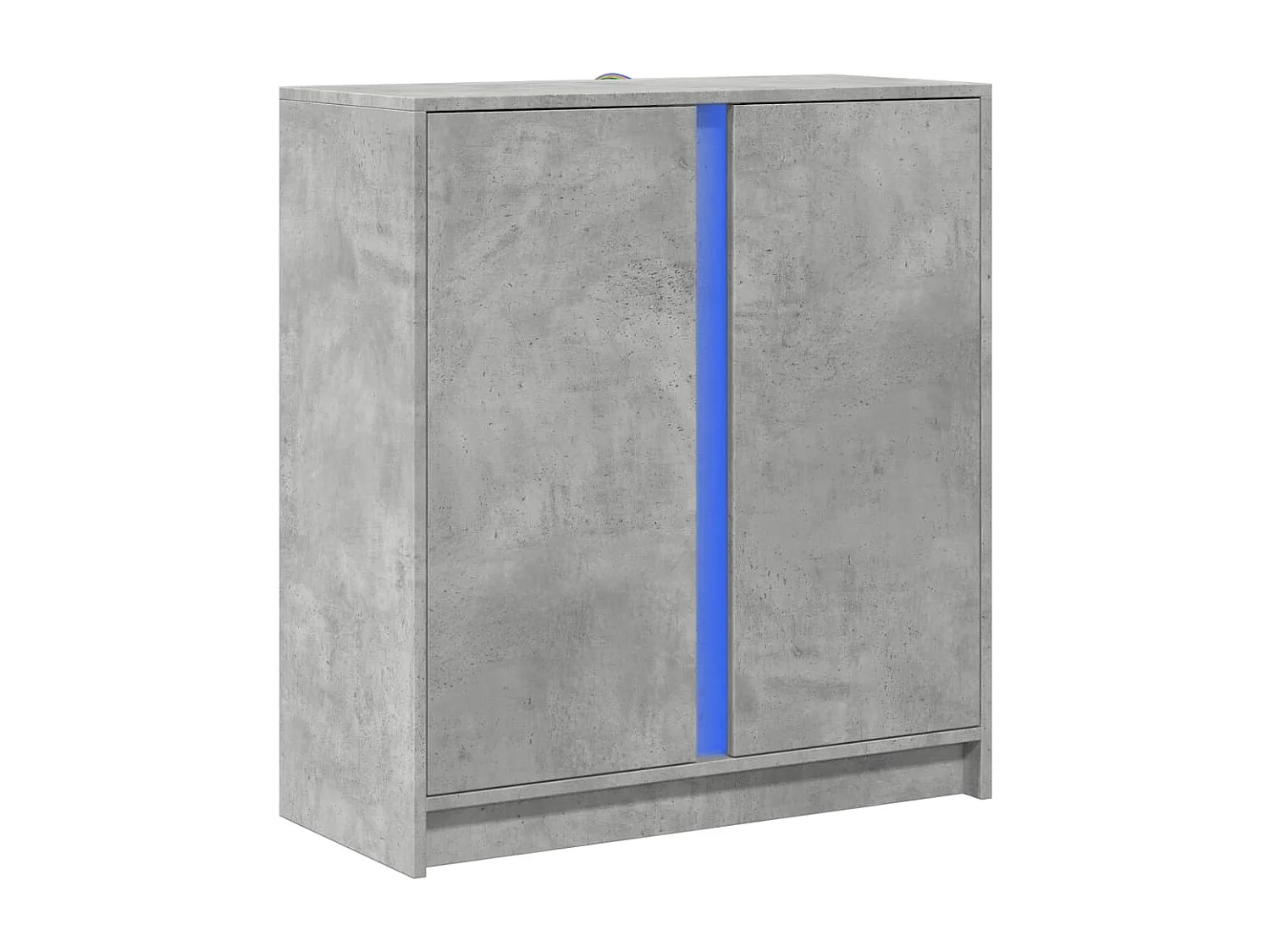 Credenza con LED Grigio Cemento 77x34x85 cm Legno Multistrato