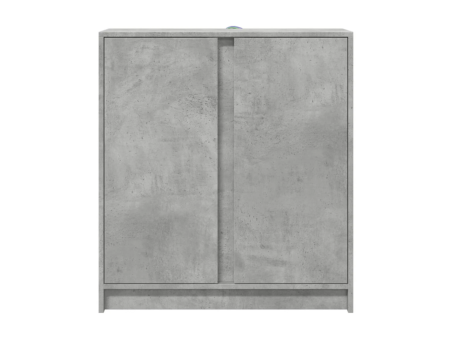 Credenza con LED Grigio Cemento 77x34x85 cm Legno Multistrato