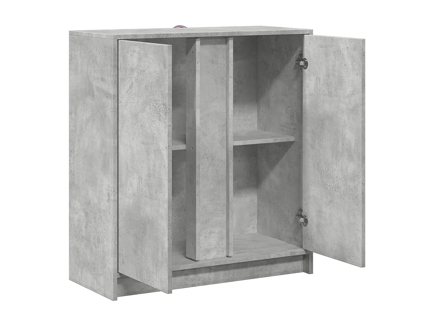 Credenza con LED Grigio Cemento 77x34x85 cm Legno Multistrato