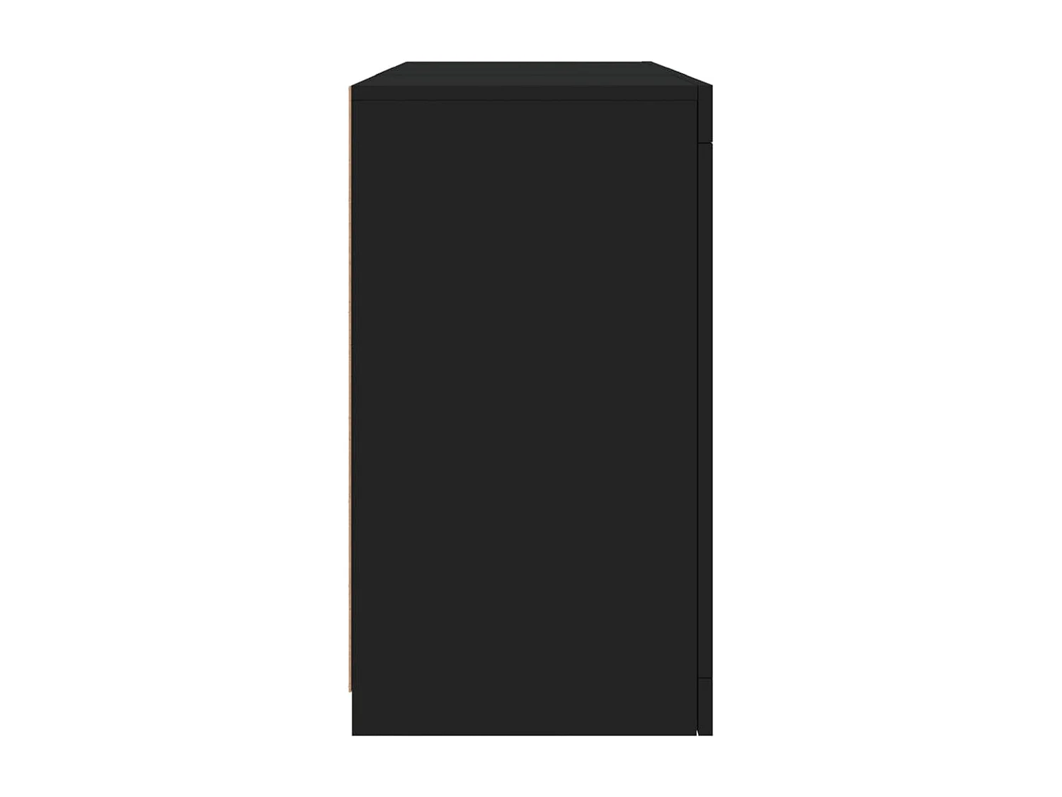 Aparador com luzes LED 123x37x67 cm preto