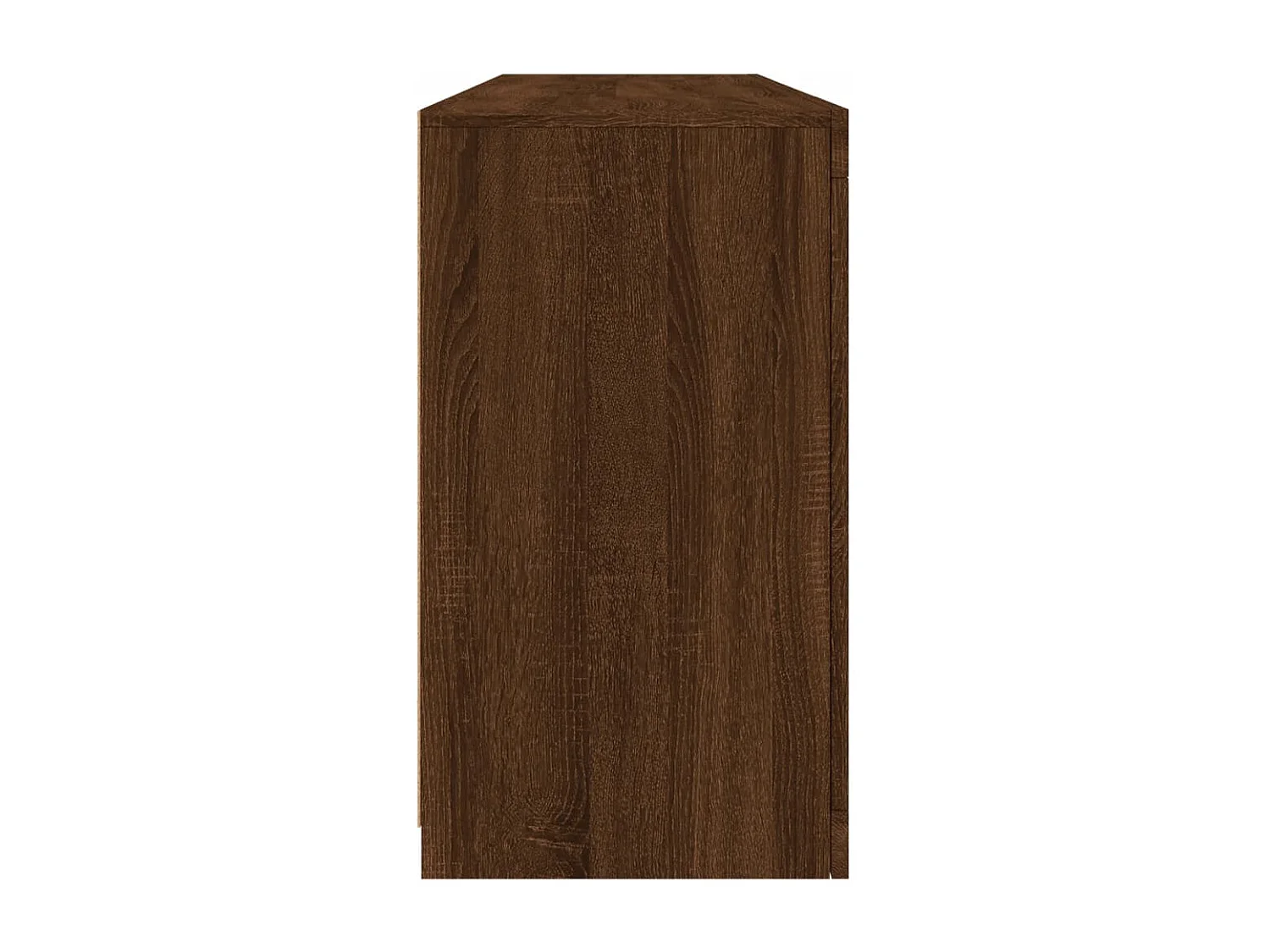 Buffet avec lumières LED chêne marron 163x37x67 cm