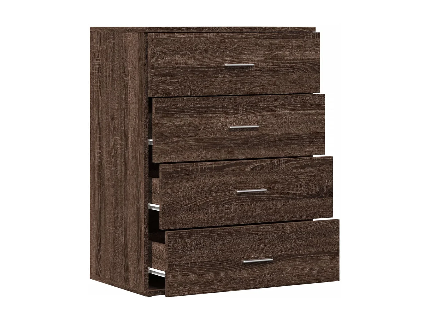 Buffet chêne marron 60x39x80 cm bois d'ingénierie