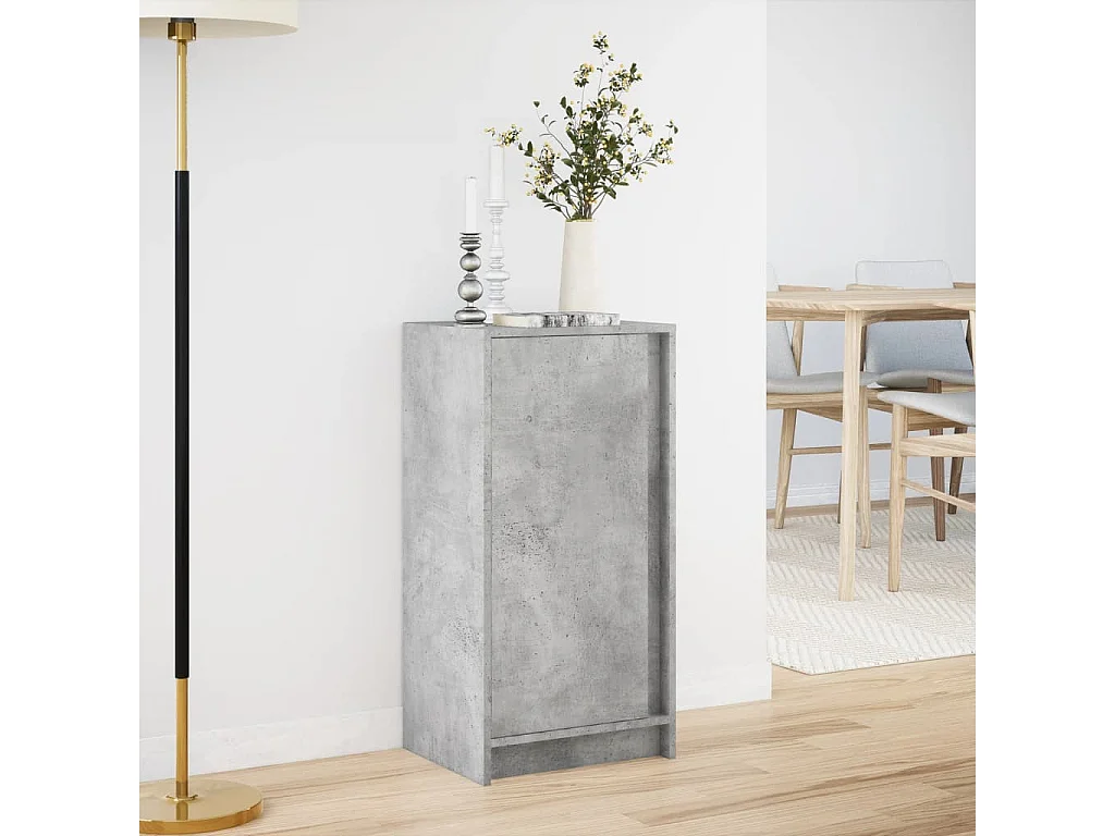 LED-Sideboard Betongrau 42,5x34x85 cm Holzwerkstoff