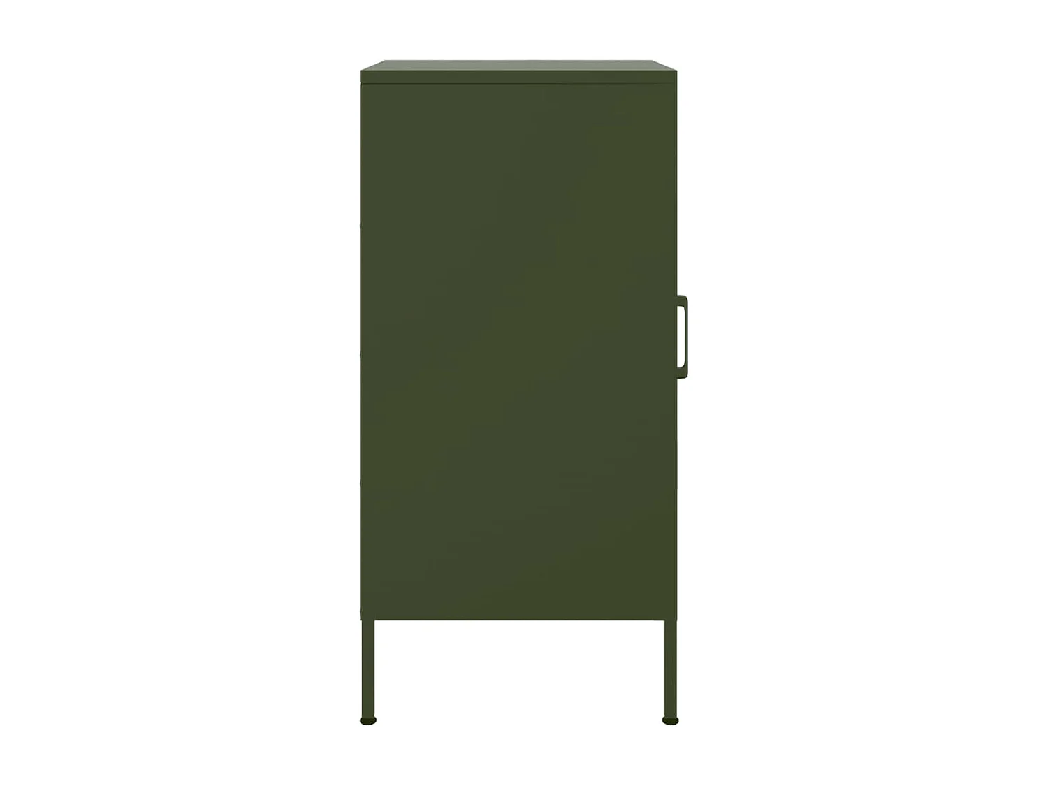 Buffets 2 pcs vert olive 36x39x79 cm acier