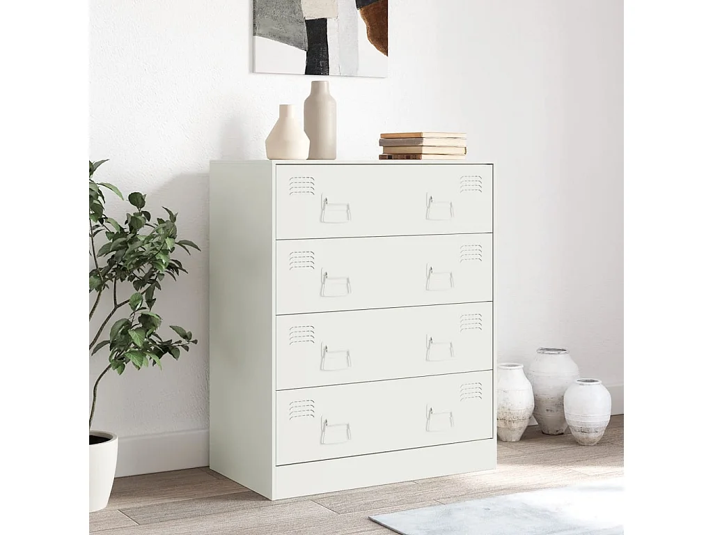 Aparador 67x39x83 cm aço branco