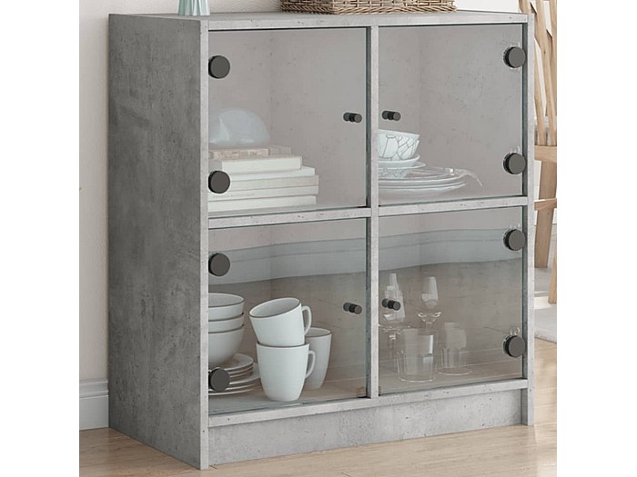 Credenza Cucina HOMCOM 4 Ante Bianco - Mobile Con Ripiani Regolabili 80x40x182 Cm - Foto 2