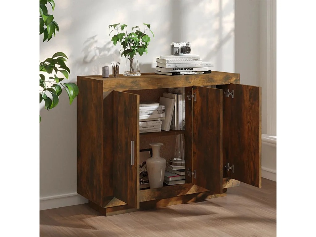 Sideboard Räuchereiche 92x35x75 cm Holzwerkstoff