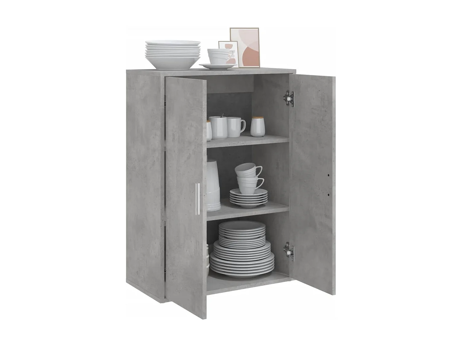 Sideboard Betongrau 60x31x84 cm Holzwerkstoff