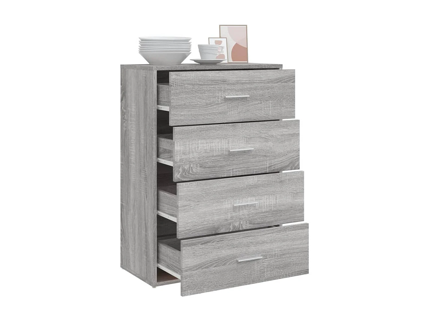 Sideboard Grau Sonoma 60x31x84 cm Holzwerkstoff