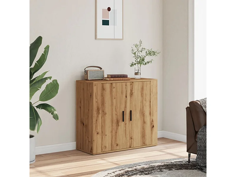 Credenza Rovere Artigianale 80x33x70 cm in Truciolato