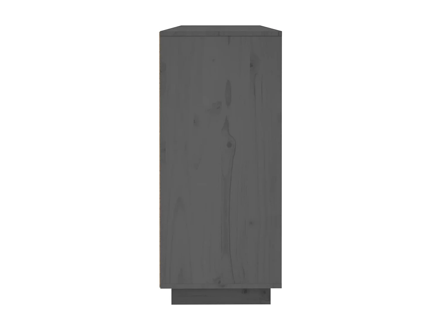 Aparador de madera maciza de pino gris 120x35x80 cm