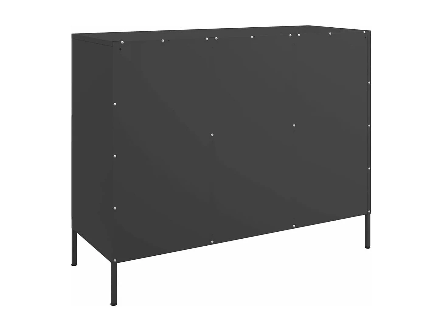 Credenza Nera 100,5x39x79 cm in Acciaio