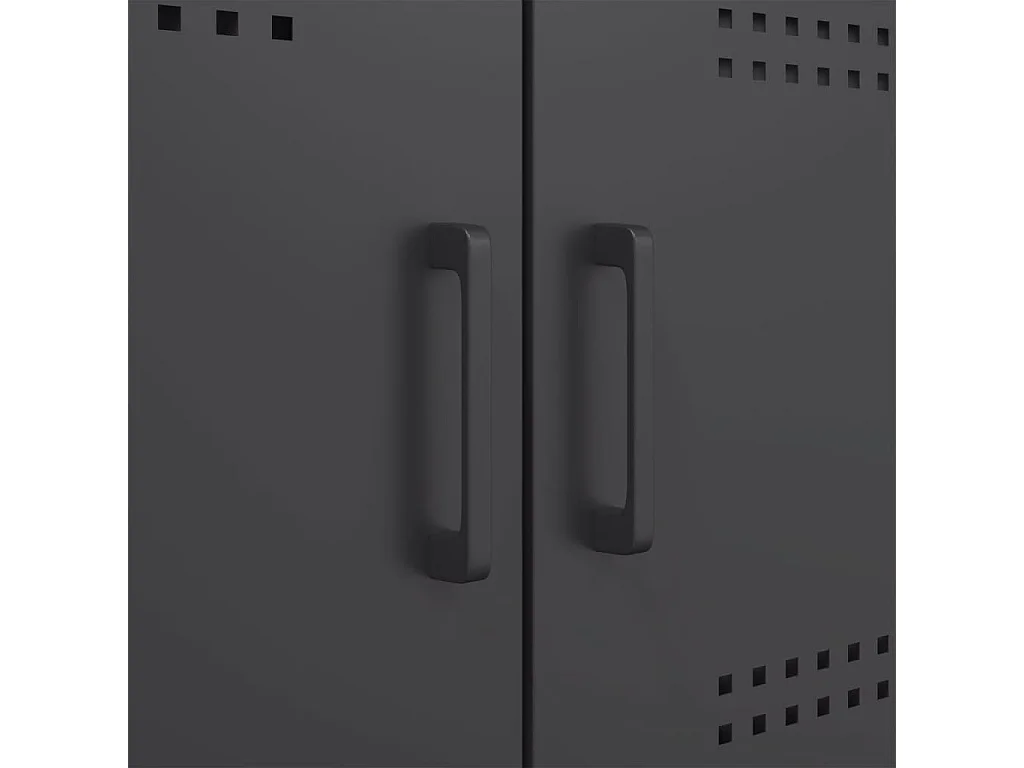 Credenza Nera 100,5x39x79 cm in Acciaio