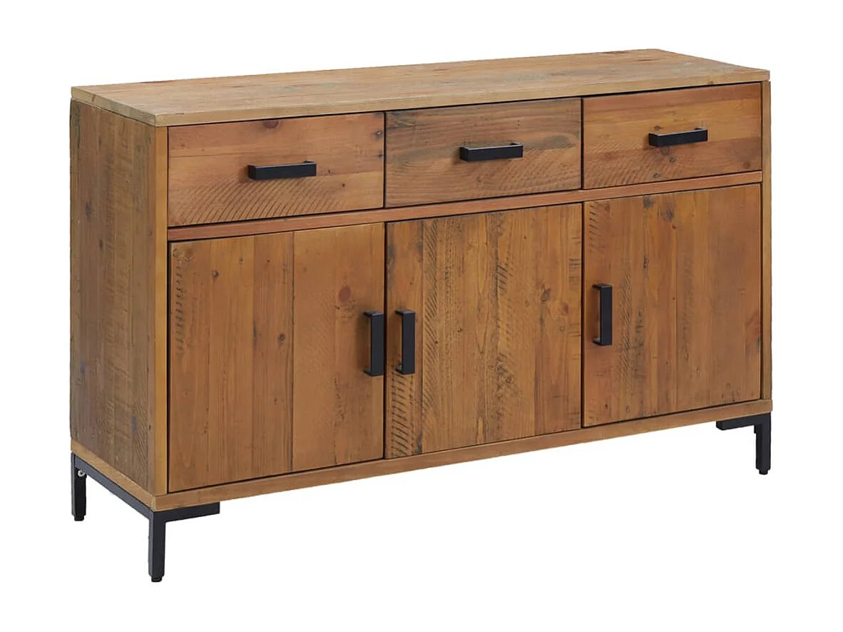 Credenza Marrone 110x35x70 cm in Legno Massello di Pino