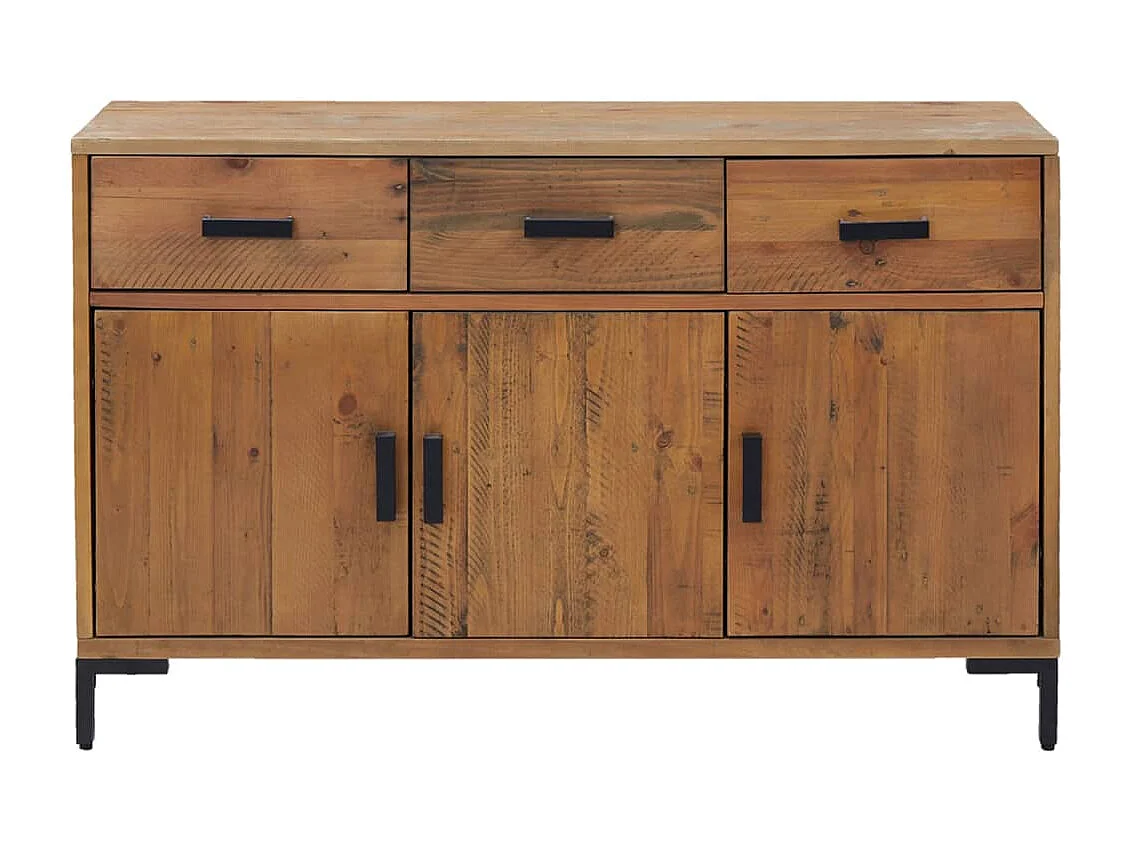 Credenza Marrone 110x35x70 cm in Legno Massello di Pino