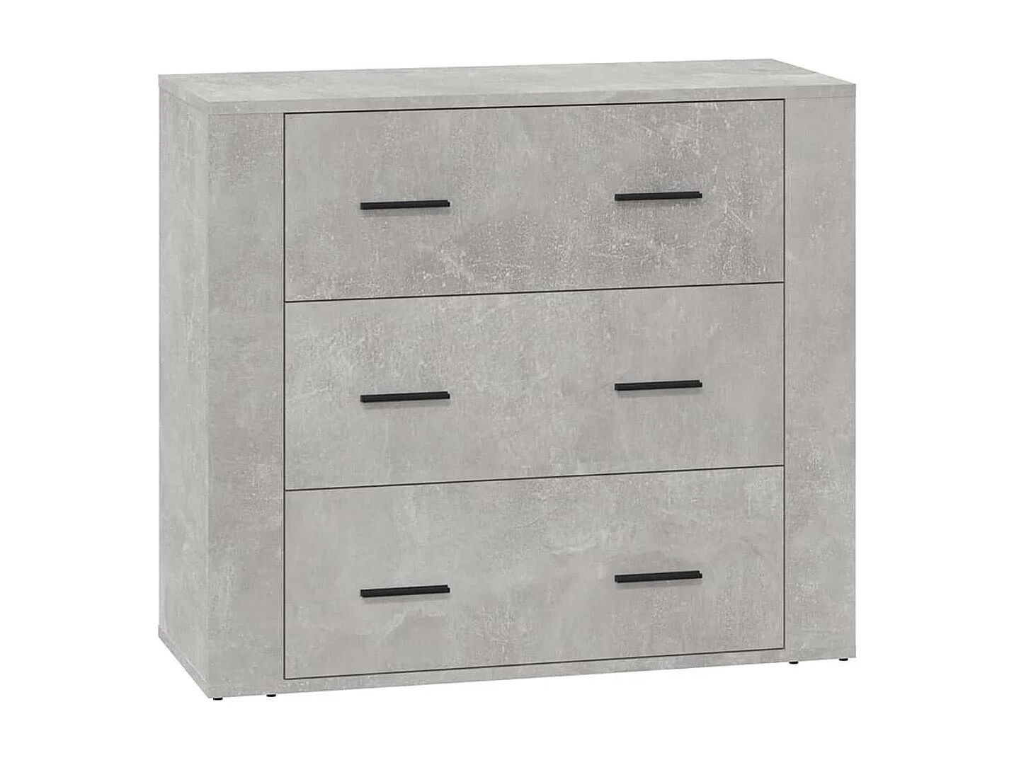 Aparador de madera contrachapada gris hormigón 80x33x70 cm