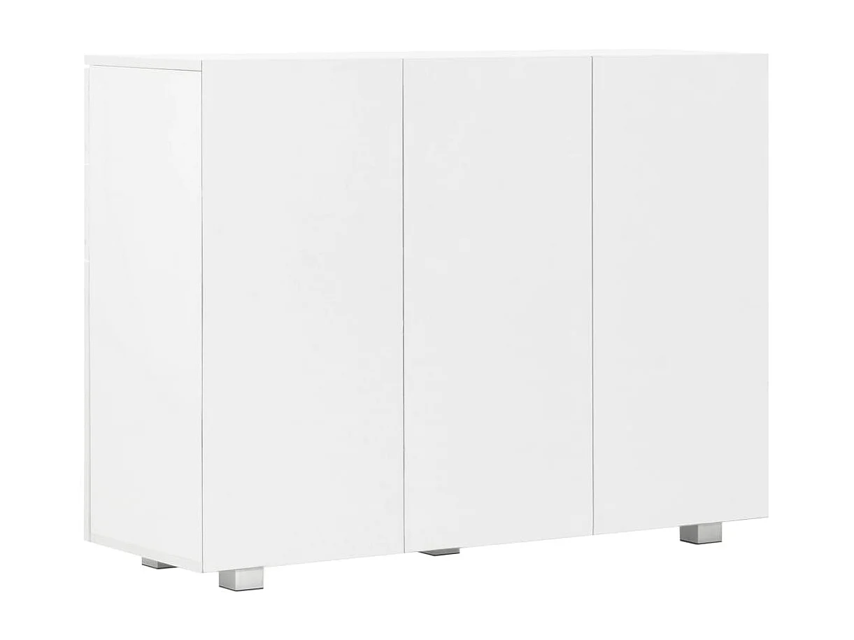 Credenza Bianco Lucido 107x35x80,5 cm