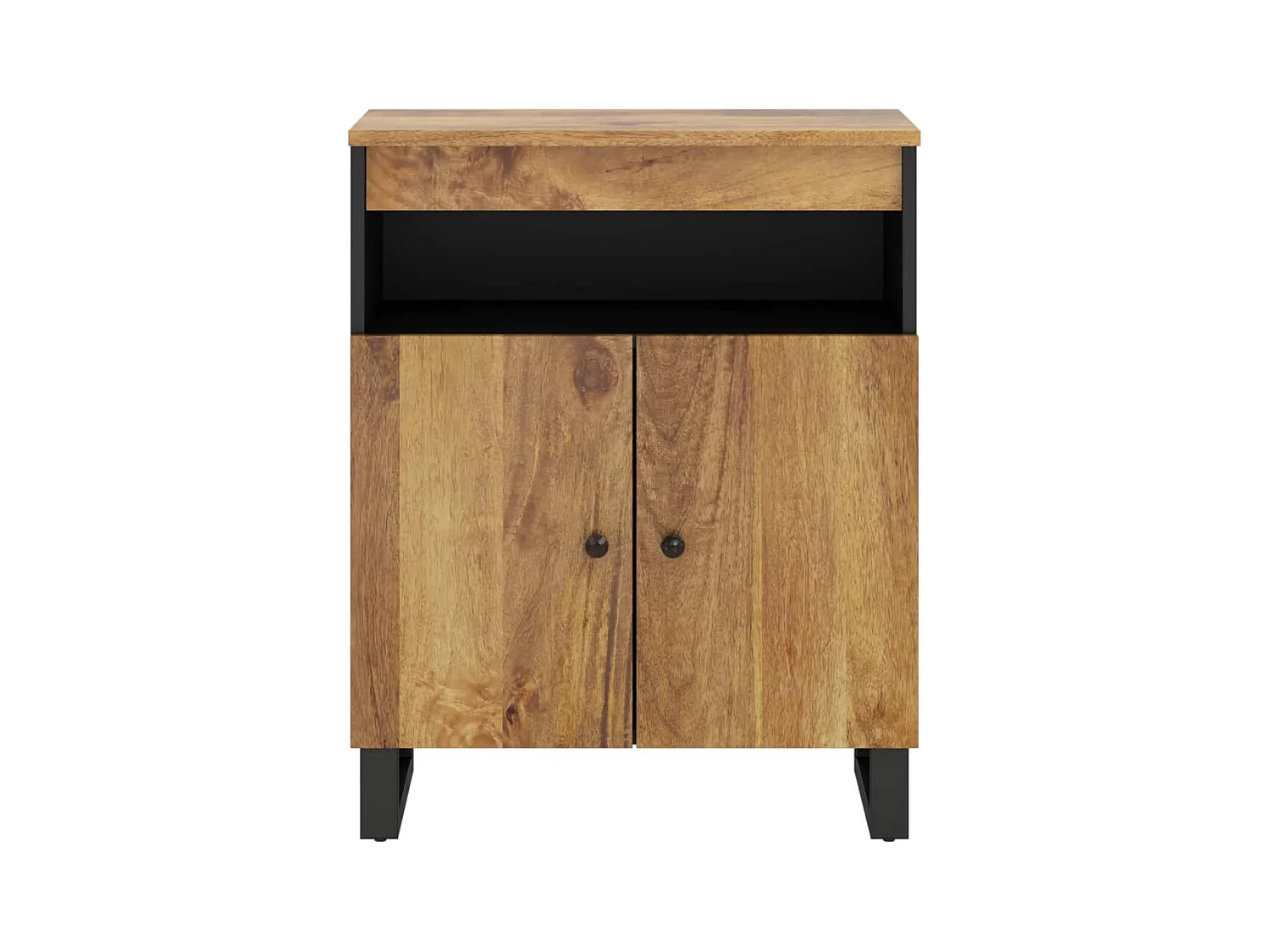Sideboard mit 2 Türen 60x33x75 cm Massivholz Mango