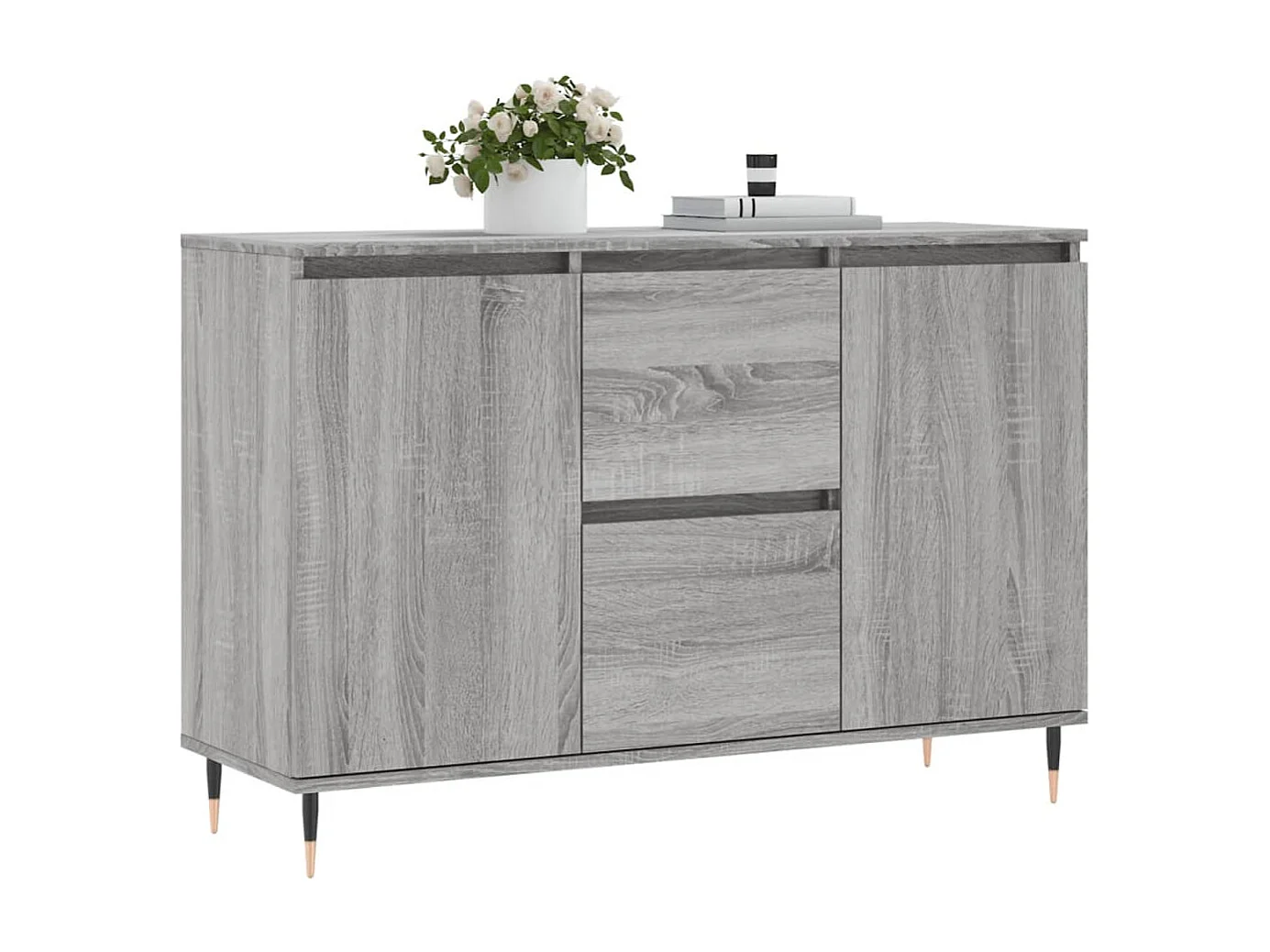 Buffet sonoma gris 104x35x70 cm bois d'ingénierie