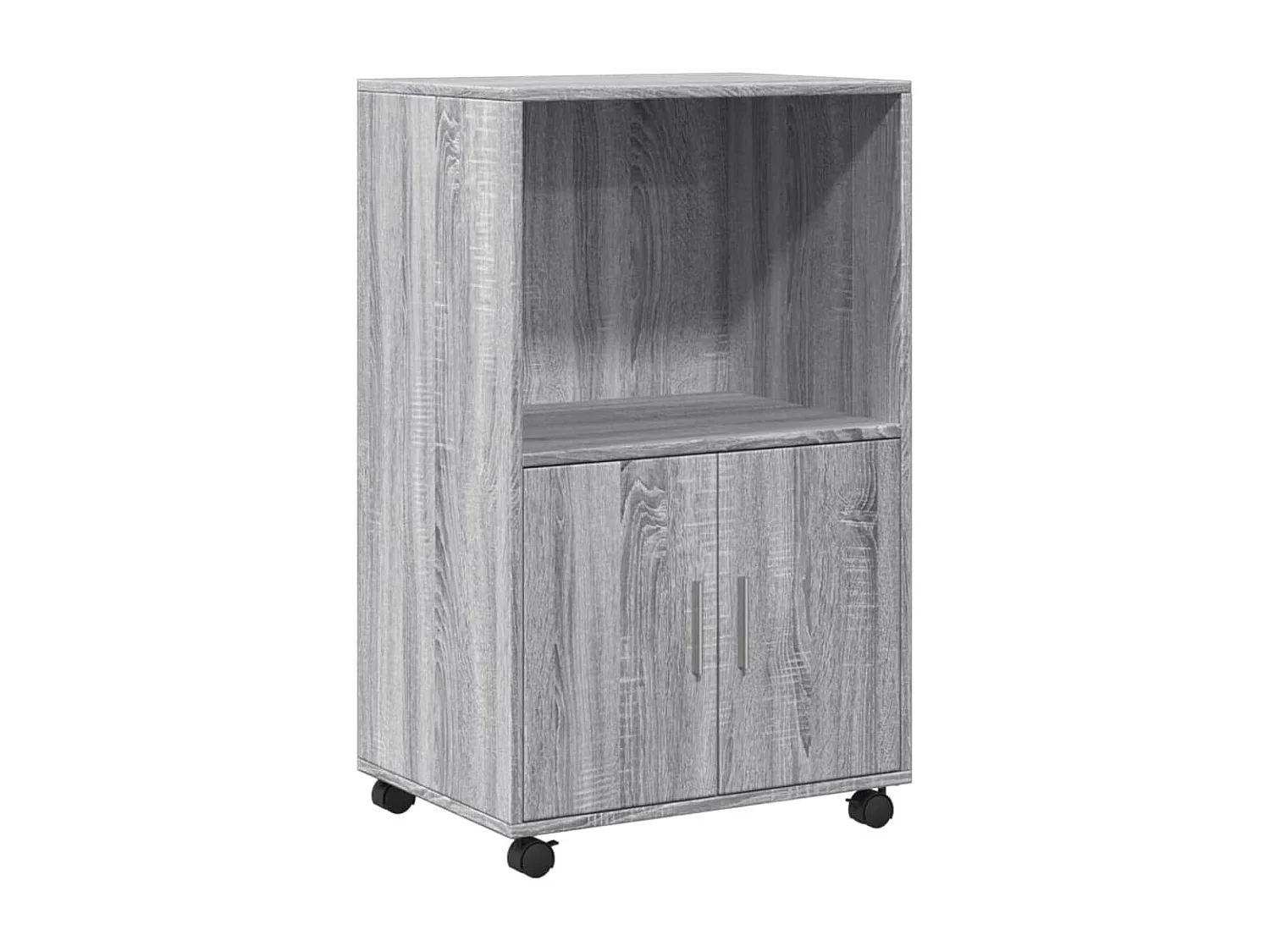 Armoire à roulettes sonoma gris 55x40x91 cm bois d'ingénierie