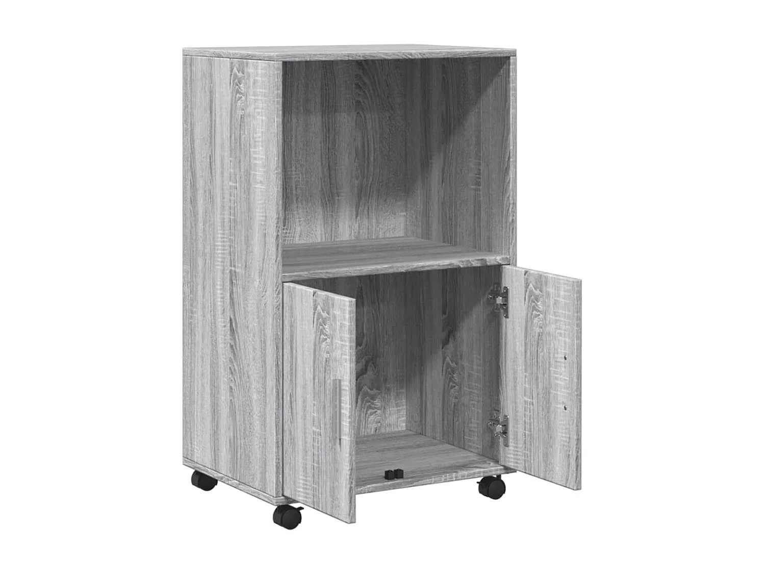 Armoire à roulettes sonoma gris 55x40x91 cm bois d'ingénierie