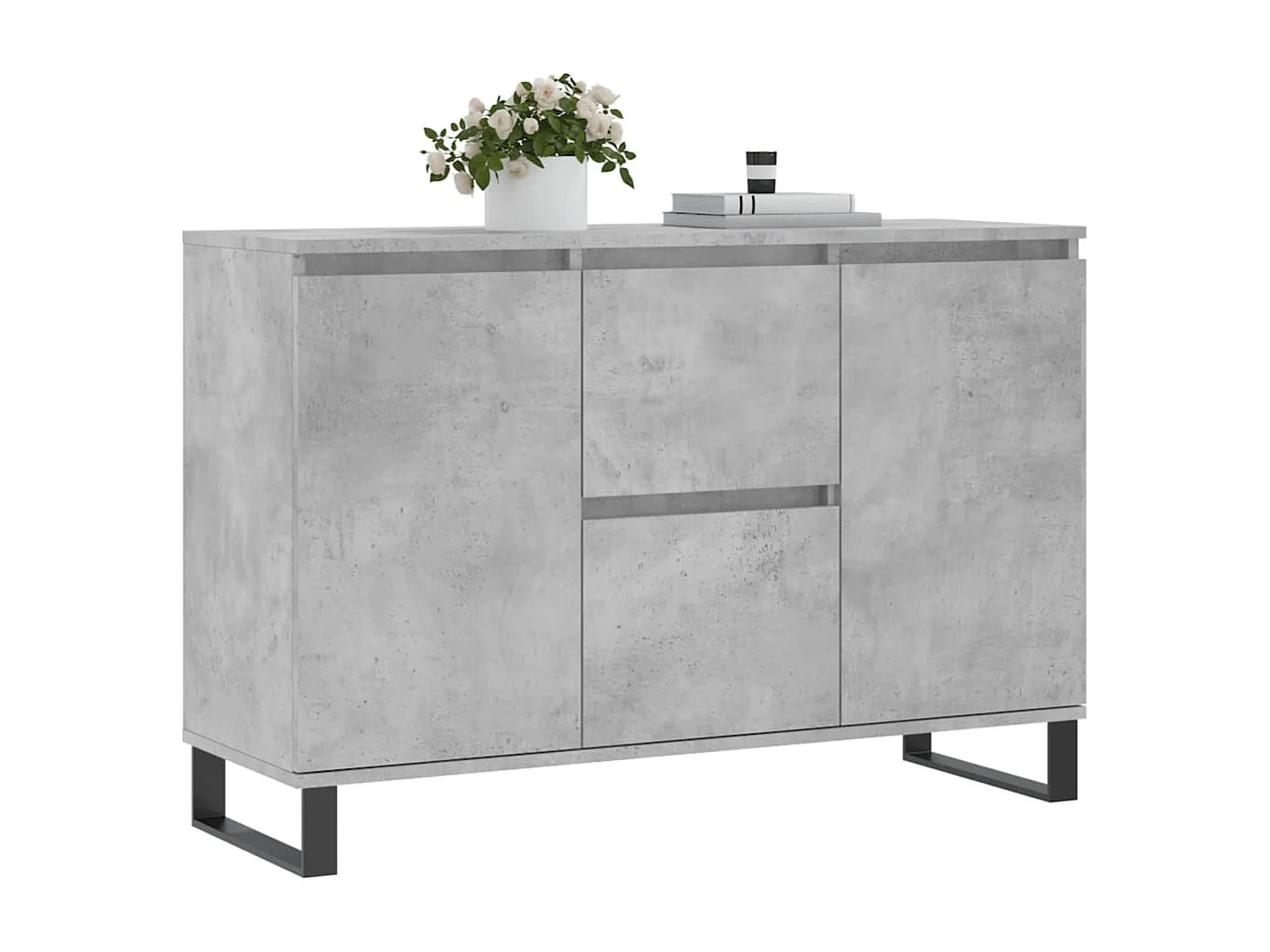 Sideboard Betongrau 104x35x70 cm Holzwerkstoff