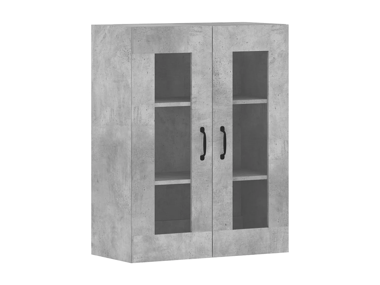 Armadietti a Parete 2 pz Grigio Cemento in Legno Multistrato