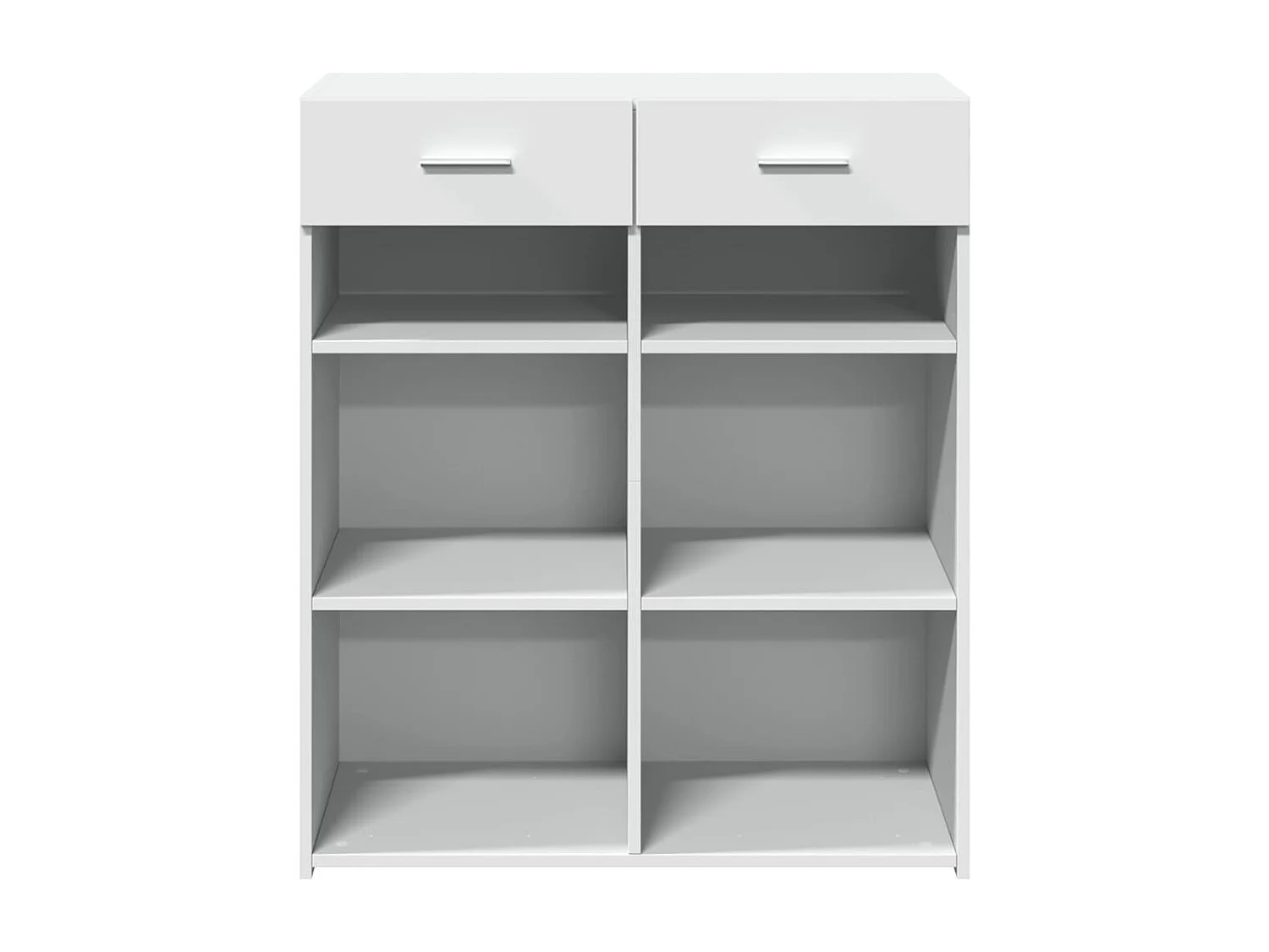 Credenza Bianca 80x42,5x93 cm in Legno Multistrato