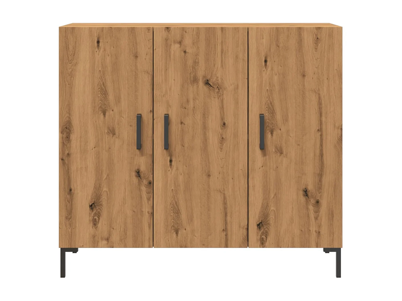 Credenza Rovere Artigianale 90x34x80 cm in Legno Multistrato