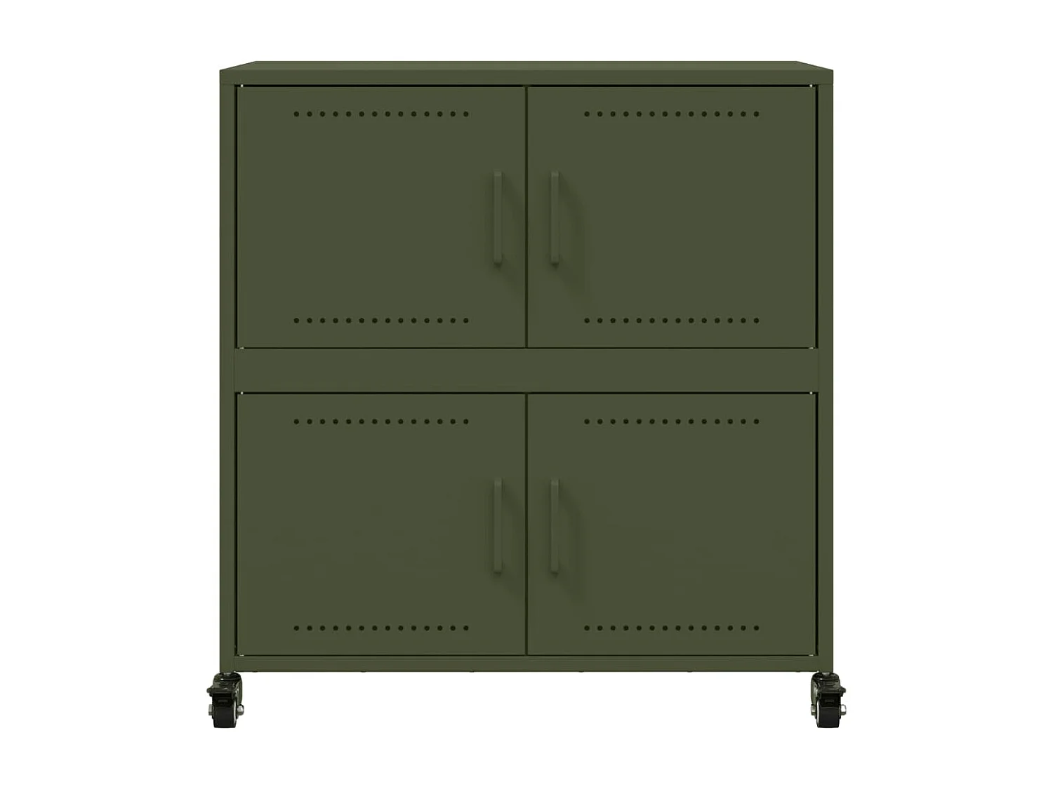 Dressoir 68x39x72 cm staal olijfgroen
