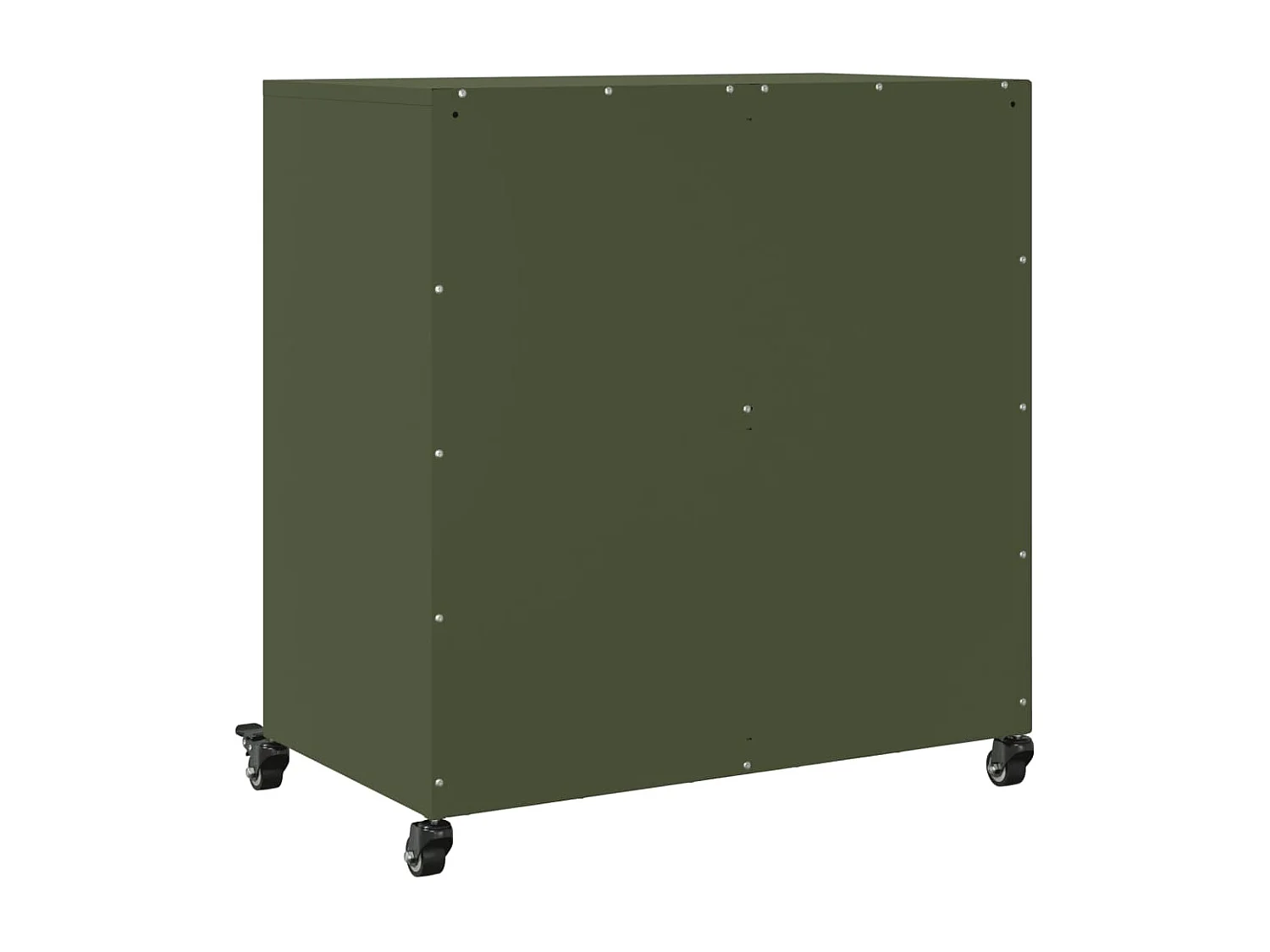 Dressoir 68x39x72 cm staal olijfgroen