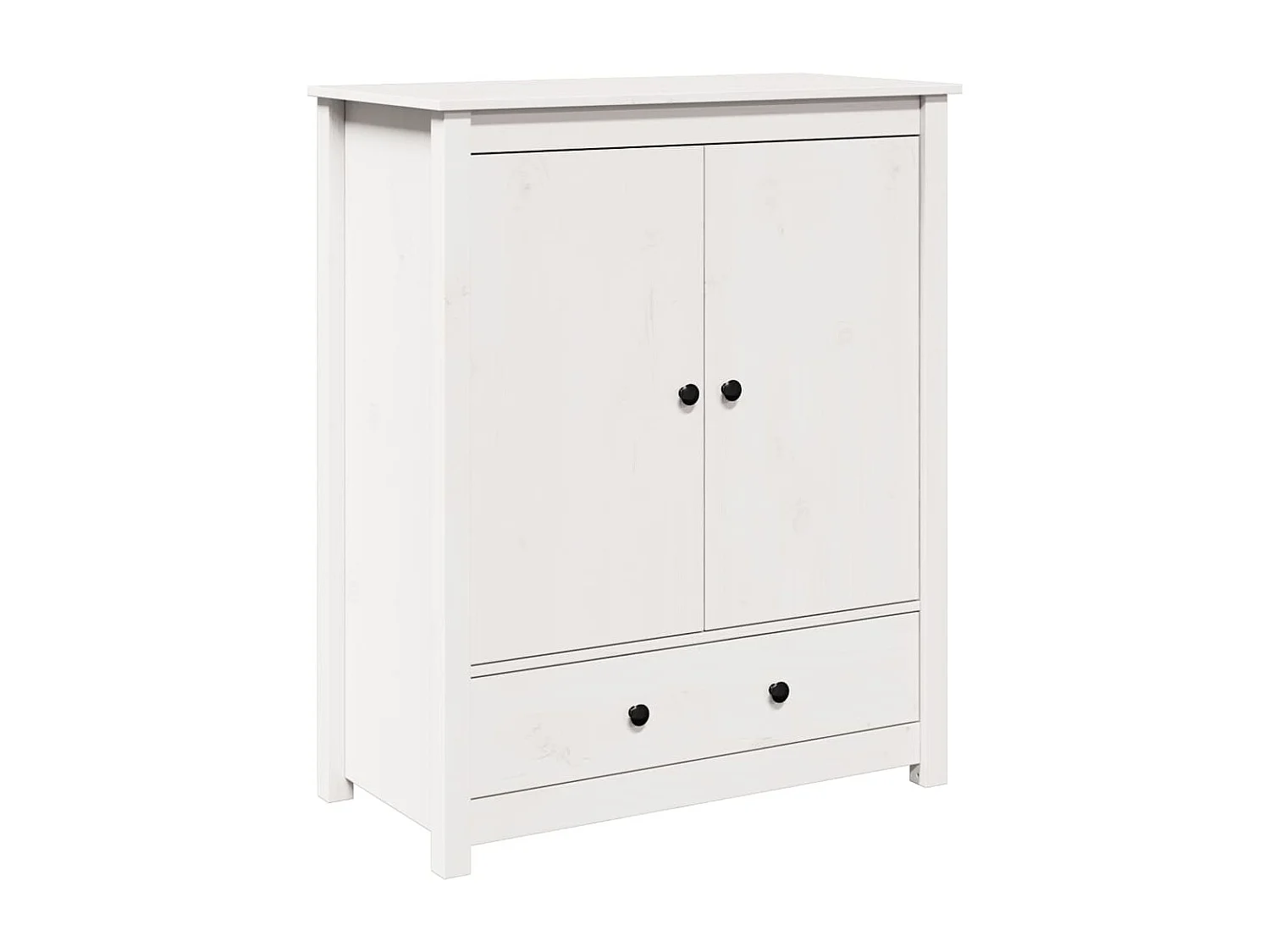 Buffet Blanc 83x41,5x100 cm Bois massif de pin