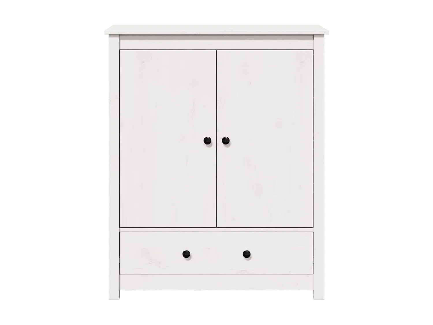 Buffet Blanc 83x41,5x100 cm Bois massif de pin